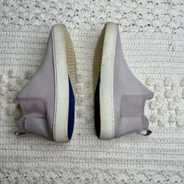 ROTHY'S Women's Size 6.5 Chelsea Boot Shoes Lilac Gray Slip On High Top Sneaker - Image 11