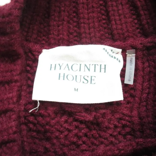 NWT Tuckernuck Hyacinth House Maddox in Maroon Cable Knit Midi Sweater Dress M - Image 9