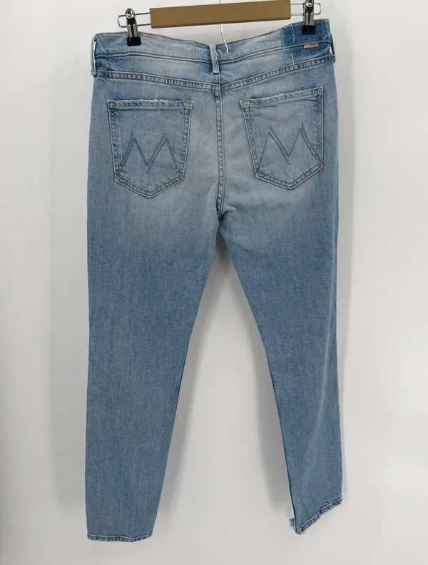 Mother Superior Jeans Women 30 Blue The Flirt Fray I Confess High Waist Raw Hem - Image 2