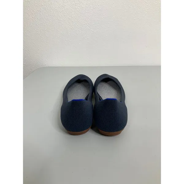 Rothys The Flat Navy Solid Round Toe Knit Ballet Flats‎ Womens 6 001-294 - Image 4