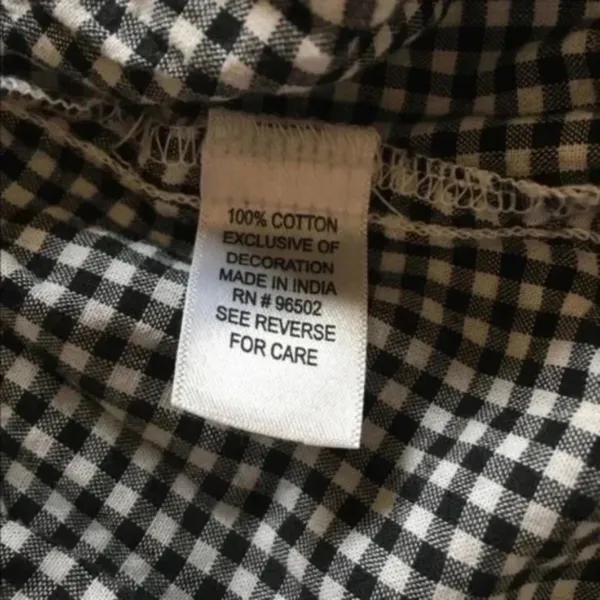 Girl Krazy Gingham Plaid Pineapple Print Peplum Blouse Women Size Large - Image 7