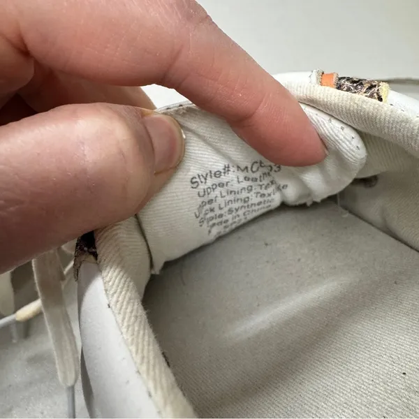 Madewell White Orange Lace Up Sneakers Womens 8 Casual Comfort Shoes Some Wear - Image 11