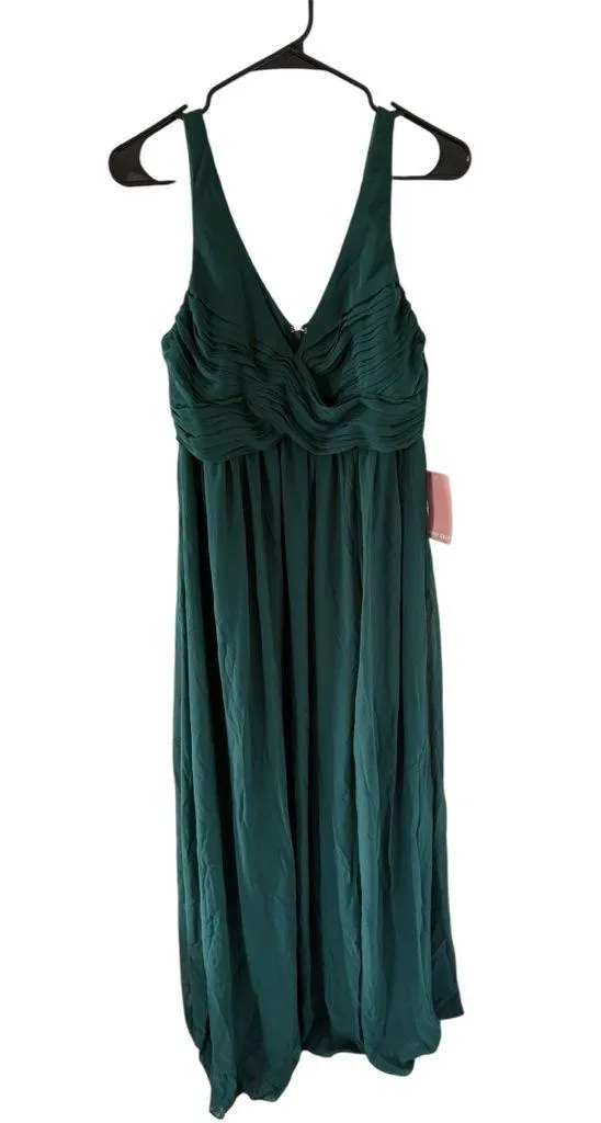 Birdy Grey NEW Laurie Empire Dress in Chiffon Emerald - Image 7