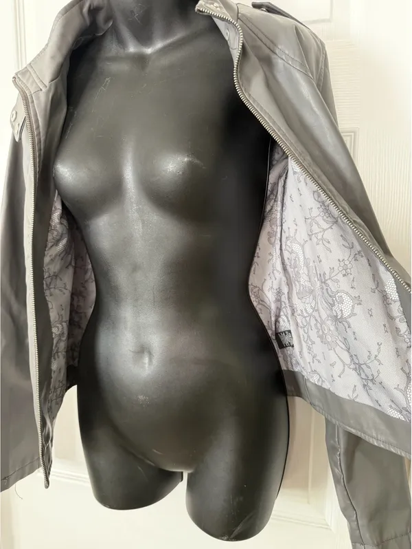 Therapy gray moto jacket Size M - Image 4