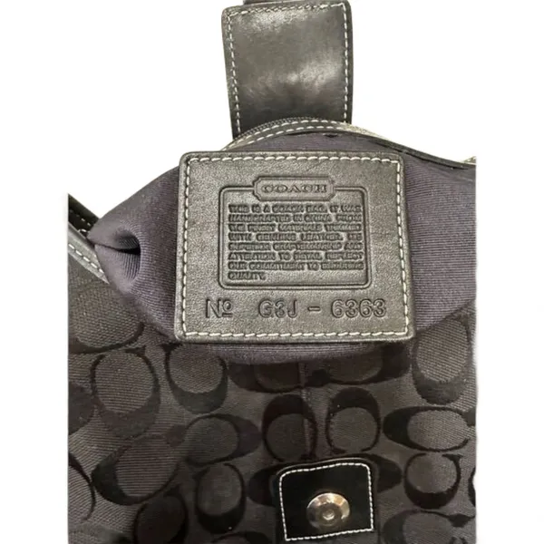 Coach Vintage Leather Buckle Signature Jacquard Hobo Classic Shoulder Bag Y2K - Image 5
