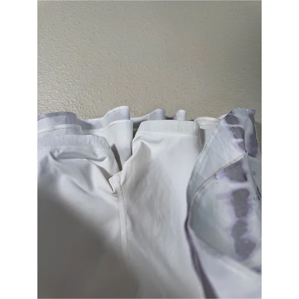Lululemon White Purple Tie Dye Sporty Mini Skirt Skort Womens 14 Athletic Casual - Image 7