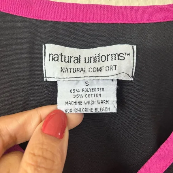 Natural‎ Uniforms Scrub top size S Black - Image 5