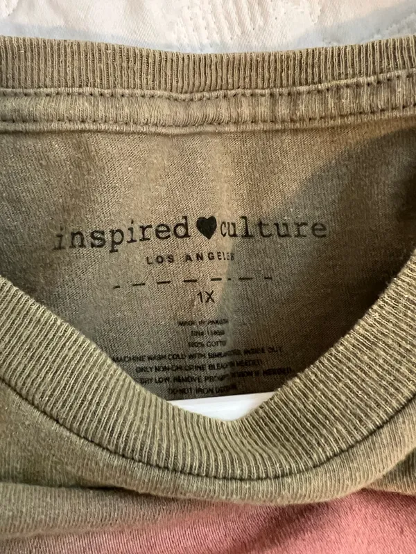 Inspired Culture green and pink oversized tee - Image 3