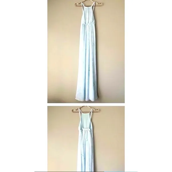 Show me your Mumu halter Maxi dress SMALL baby blue bridesmaid sleeveless - Image 5