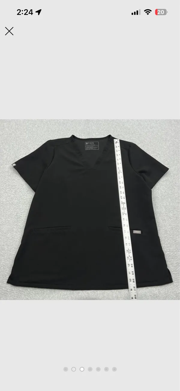 Black FIGS Scrub Top - Image 2