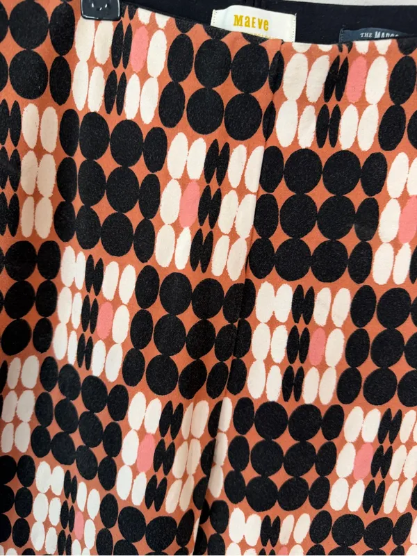 Maeve The Margot Kick-Flare Crop Pants Retro Geometric Dots - Image 10