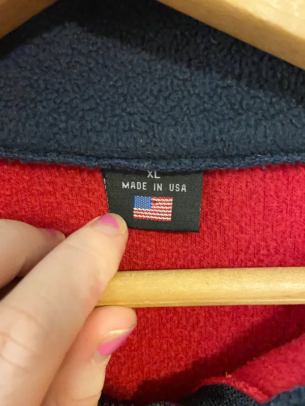 Ameritex USA vintage San Diego red zip up Sherpa jacket - Image 5