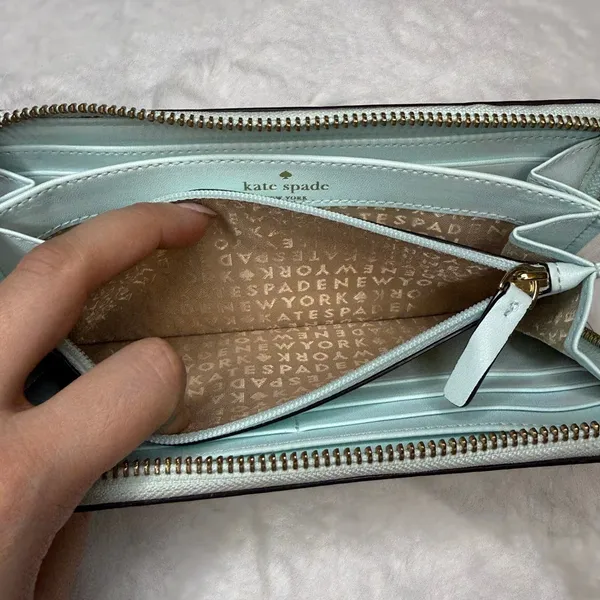 KATE SPADE New York Mint Green Zip Around Wallet - Image 3