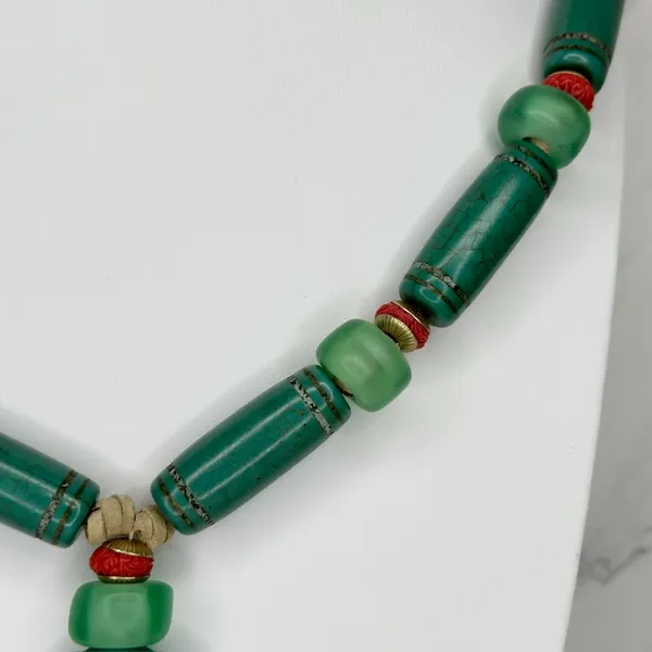 Chico's Faux Turquoise Tassel Pendant Necklace 34.25-38.25in ✨ - Image 7