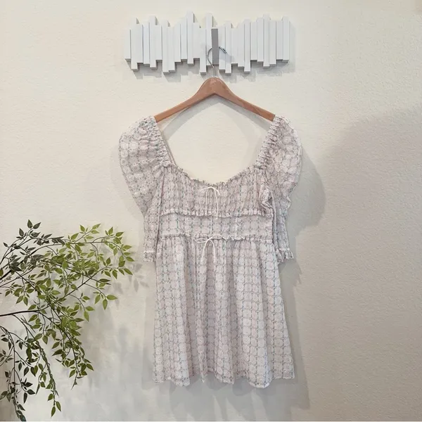 For Love and Lemons Libby Mini Eyelet Dress Size L NWT - Image 5