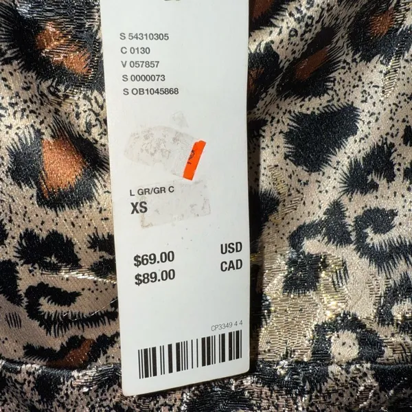 Urban Outfitters Spaghetti Strap Bodycon Slit Leopard Dress XS NEW #719 - Image 10