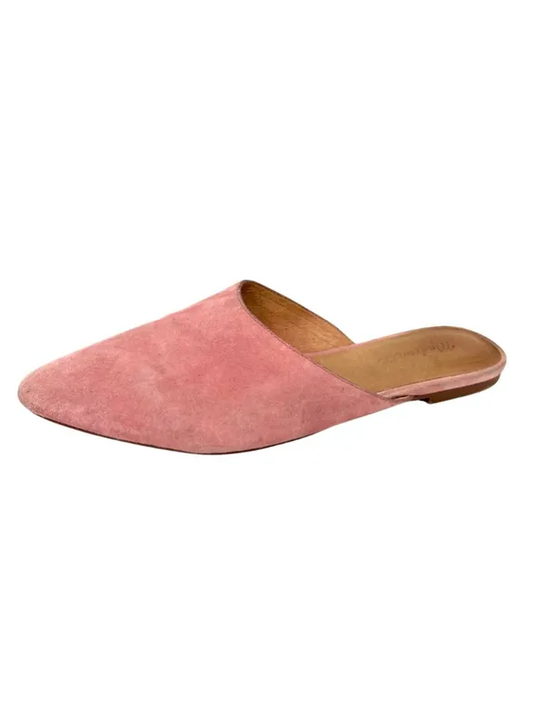 Madewell Remi Pink Pastel Suede Mule Flats Pointed Toe Shoes Size 7 Quiet Luxury - Image 3