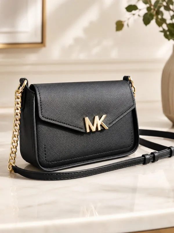 Michael Kors Sylvia Small Black Saffiano Leather Crossbody Bag NWT - Image 4