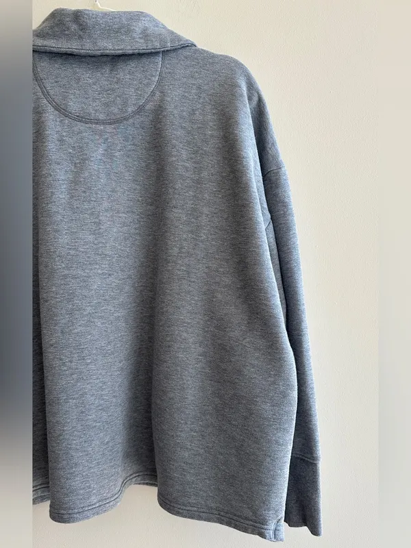 Free Assembly Quarter Zip Grey Sweatshirt, Athleisure, Size XXXL - Image 14