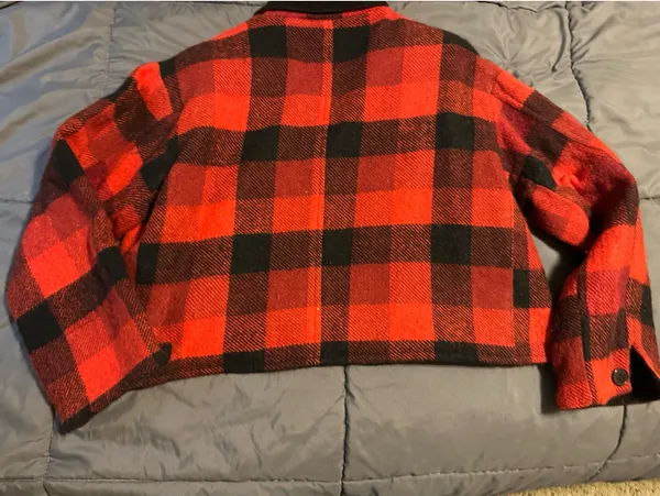 Plaid cropped jacket Red Size M - Image 4