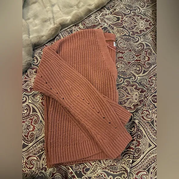Women's Pink Rose Brand Rust Sweater Size Large - Image 7