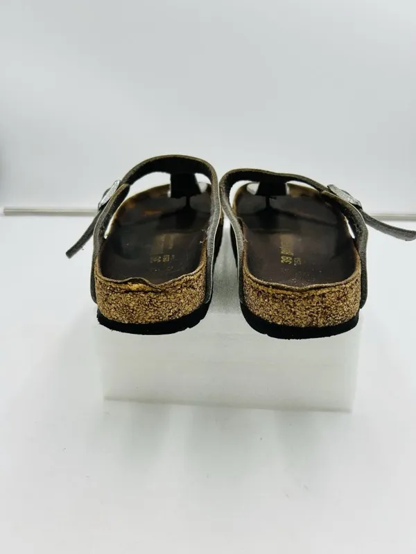 Birkenstock Gizeh Silver Metallic Thong Sandals Womens EUR 39 US 8-8.5 Regular - Image 9