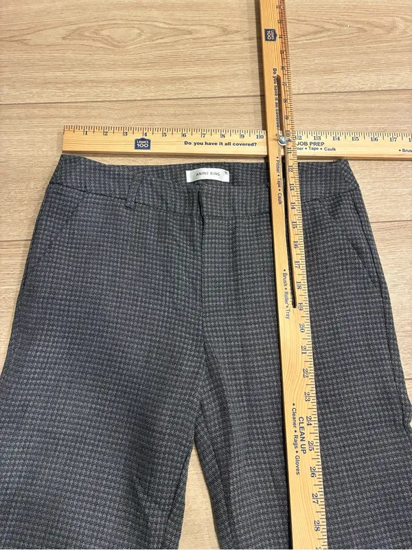 Anine Bing Women’s Houndstooth Tuxedo Pant Straight Leg Size XS - Image 3