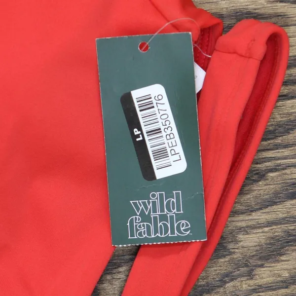 NWT Wild Fable Womens Cut Out Longline Bralette Bikini Top 88181921 XS Red - Image 4