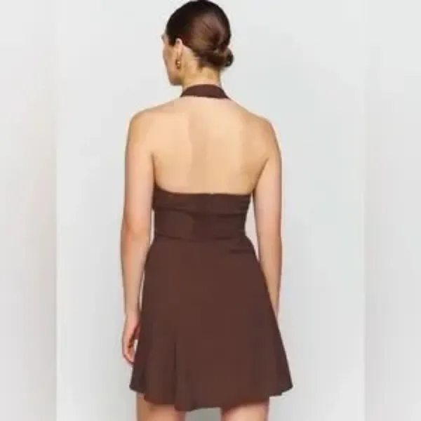 Reformation Makenna Collar Halter Dress in 8 - Image 3