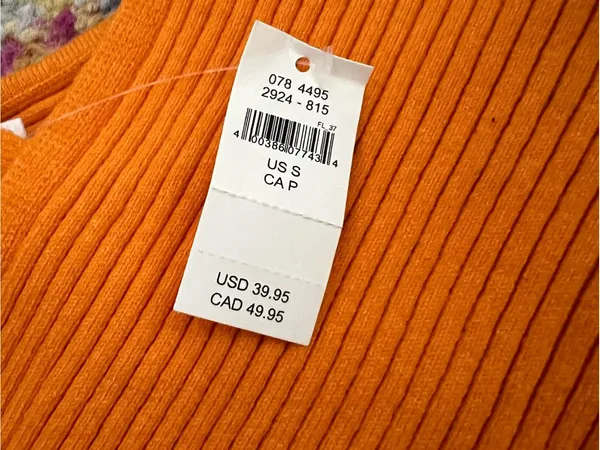 NWT aerie Orange Ribbed faux Wrap Front Cami Top - Image 5