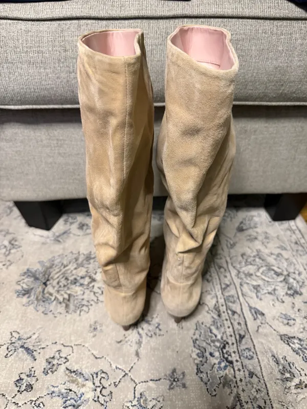 Favorite Daughter Lena Knee High Boot in Shortbread Beige - Image 6
