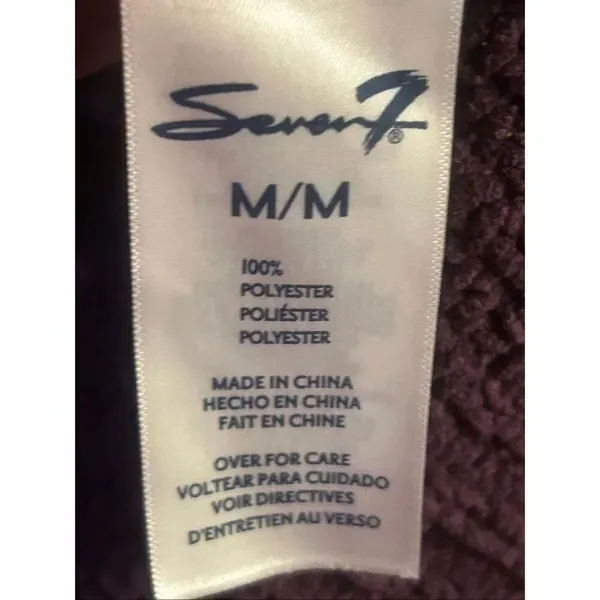 Seven7 Chenille Turtleneck Sweater Purple Size Medium (5668) - Image 4