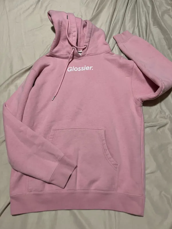 Glossier Hoodie Pink Size L - Image 3