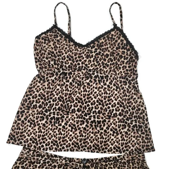 Rene Rofe animal print leopard print cheetah lace summer pajamas size XL - Image 5
