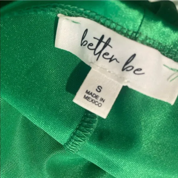 Better Be Emerald Green Satin Mini Slip Dress with Spaghetti Straps - Image 2
