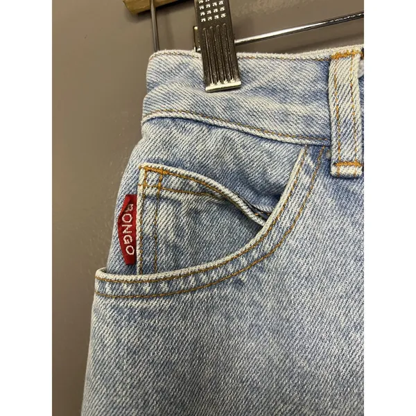 Bongo Jeans Juniors 5 Blue Light Wash High Rise Mom Denim Made In USA Vintage - Image 2