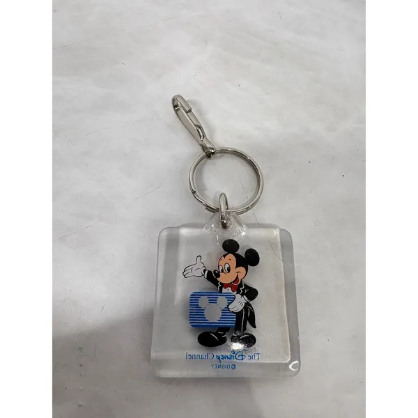 Vintage‎ Disney Channel Mickey Mouse Tuxedo Acrylic Keychain Hong Kong Retro 90s - Image 2