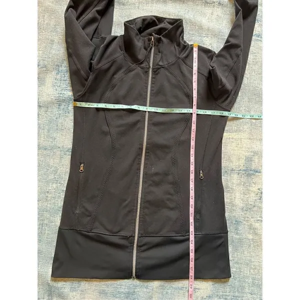 Lululemon Black Daily Yoga Full Zip Lightweight Jacket Size 10 - Image 6