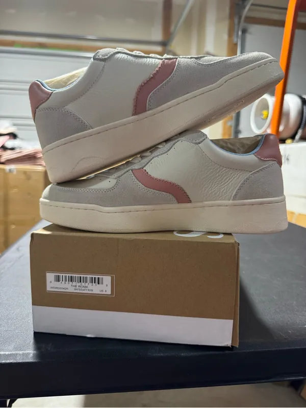 Soludos Roma Sneaker White / Pink / Light Blue Size 8 New - Image 6