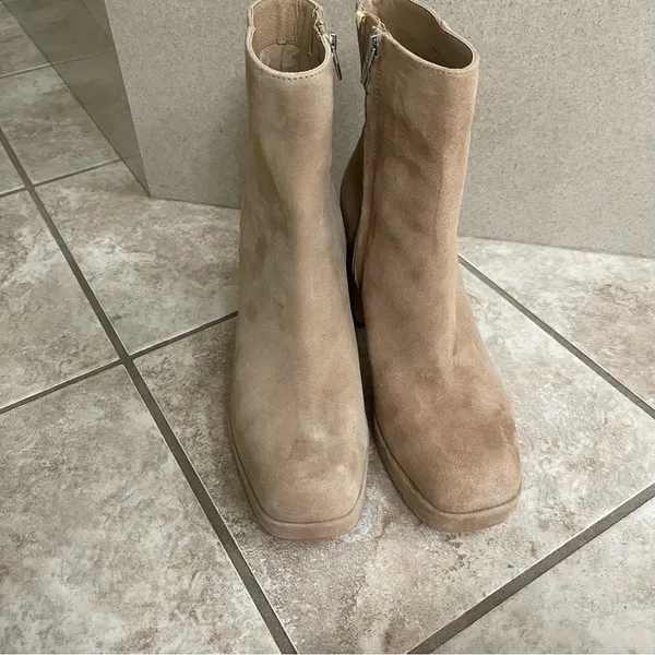 Dolce Vita Ulyses Mushroom Beige Suede Platform‎ Ankle Boot Sz 9.5 Wore Once 1x - Image 15