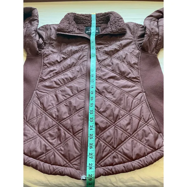 Prana Elsa Quilted Sherpa Jacket Large Maroon - Image 12