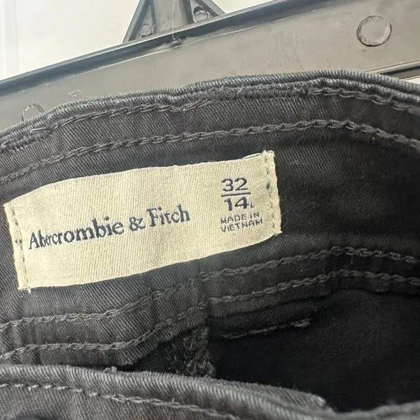 Abercrombie & Fitch Relaxed Cargo Pants Women 14 Long Black Utility Straight Leg - Image 5