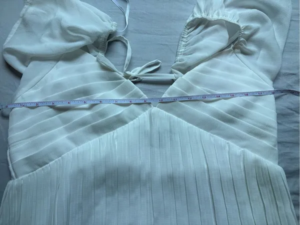 Lulus Amalfi Coast White Pleated Flutter Sleeve Mini Dress XL - Image 9