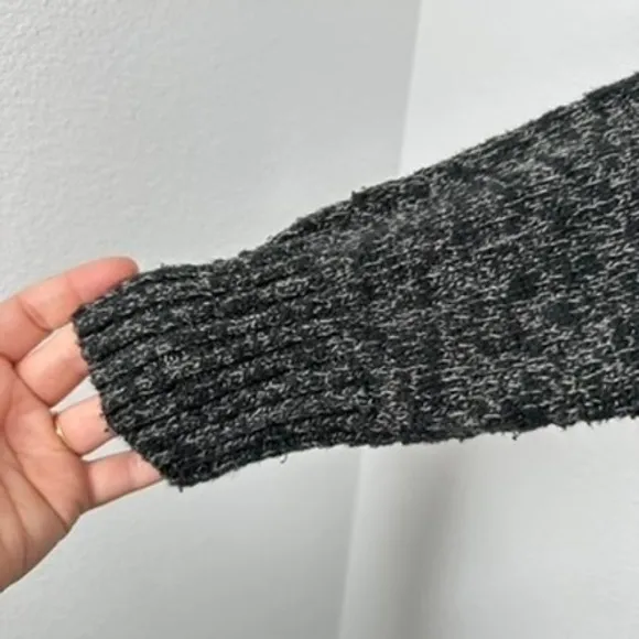 L.L. Bean Women's Gray 100% Cotton Turtleneck Long Sleeve Knit Sweater Cabincore - Image 5