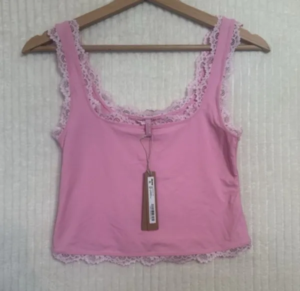 SKIMS Fits Everybody Lace Tank Top M - Image 4