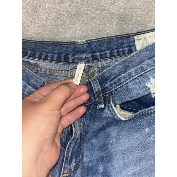 rag‎ bone boyfriend jeans distressed loose relaxed fit beacon 27 - Image 5