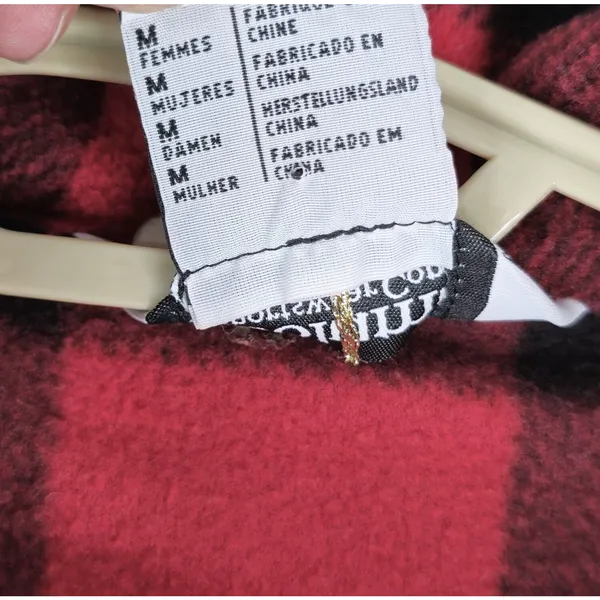 Columbia Jacket Womens M Benton Springs Full-Zip Fleece Red‎ Black Lumberjack - Image 7