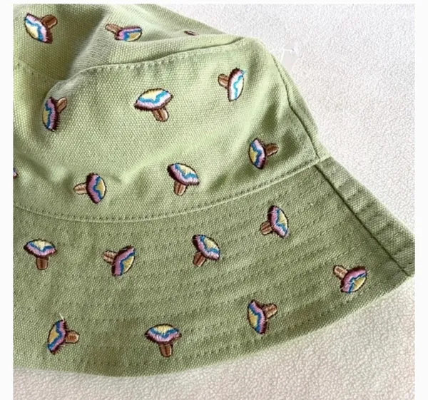 Urban Outfitters Embroidered Bucket Hat Mushroom - Image 2