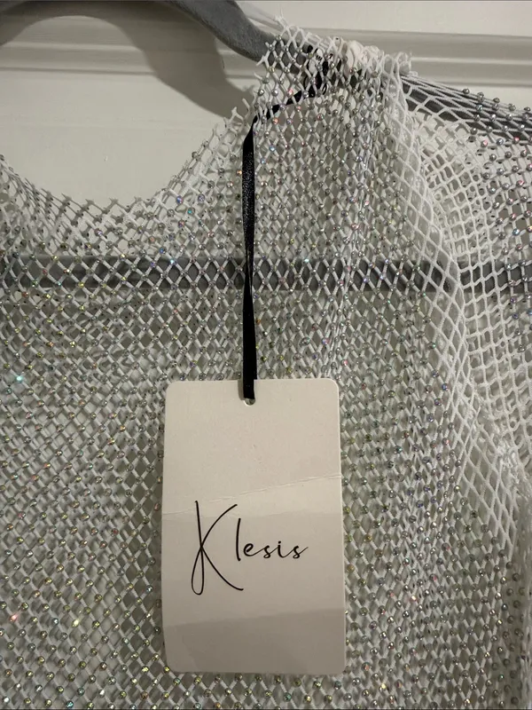 Klesis Silver Sheer Mesh Long-Sleeve Top - Image 2
