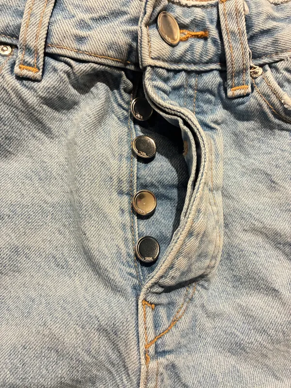 ZARA Blue Denim Shorts  - Image 4